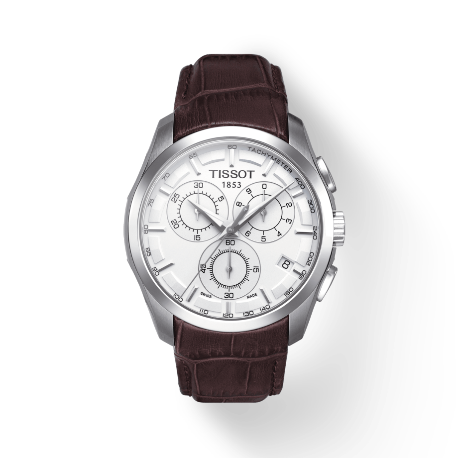 Tissot Couturier Chronograph White Dial Watch For Men - T035.617.16.031.00