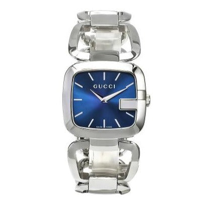 Gucci G Ladies Quartz Blue Dial Silver Steel Strap Watch For Women - YA125508