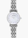 Emporio Armani Gianni T Bar Blue Dial Silver Steel Strap Watch For Women - AR1961