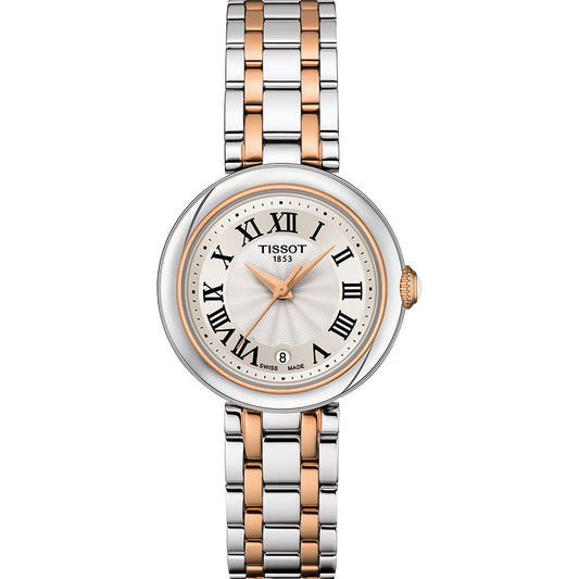 Tissot Bellissima Lady Small 26mm Mother of Pearl Dial Two Tone Stainless Steel Strap Watch For Women - T126.010.22.013.01
