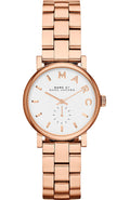 Marc Jacobs Marc Baker White Dial Rose Gold Stainless Steel Watch for Women - MBM3248