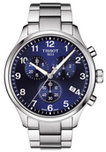 Tissot T Sport Chrono XL Classic Blue Dial Silver Steel Strap Watch For Men - T116.617.11.047.01