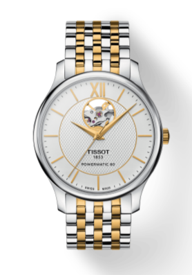 Tissot Tradition Powermatic 80 Open Heart Automatic Watch For Men - T063.907.22.038.00