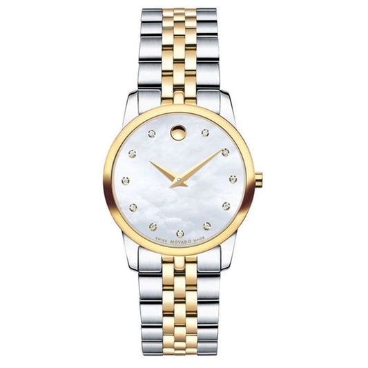 Movado Museum Classic 28mm Stainless Steel Diamond Watch For Women - 0606613