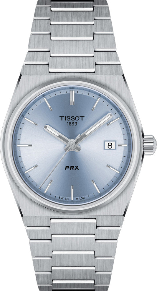 Tissot PRX 35mm Light Blue Quartz Stainless Steel Watch For Women - T137.210.11.351.00