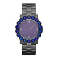 Marc Jacobs Amy Purple Dial Black Stainless Steel Strap Watch for Women - MBM3224