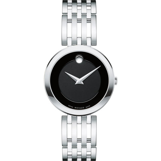 Movado Esperanza 28mm Black Dial Stainless Steel Watch For Women - 0607051