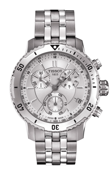 Tissot PRS 200 Chronograph Silver Dial Watch For Men - T067.417.11.031.00