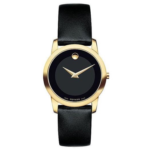Movado Museum Classic 28mm Quartz Black Dial Watch For Women - 0606877