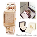 Burberry Nova Check Quartz Rose Gold Dial Rose Gold Stainless Steel Strap Watch for Women - BU1578