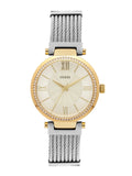 Guess Soho Diamonds Silver Dial Silver Mesh Bracelet Watch for Women - W0638L7