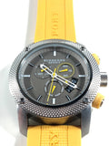 Burberry Sport Chronograph Grey Dial Yellow Rubber Strap Watch for Men - BU7712