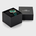 Coach Green Dial Green Leather Strap Watch for Women - 14503383