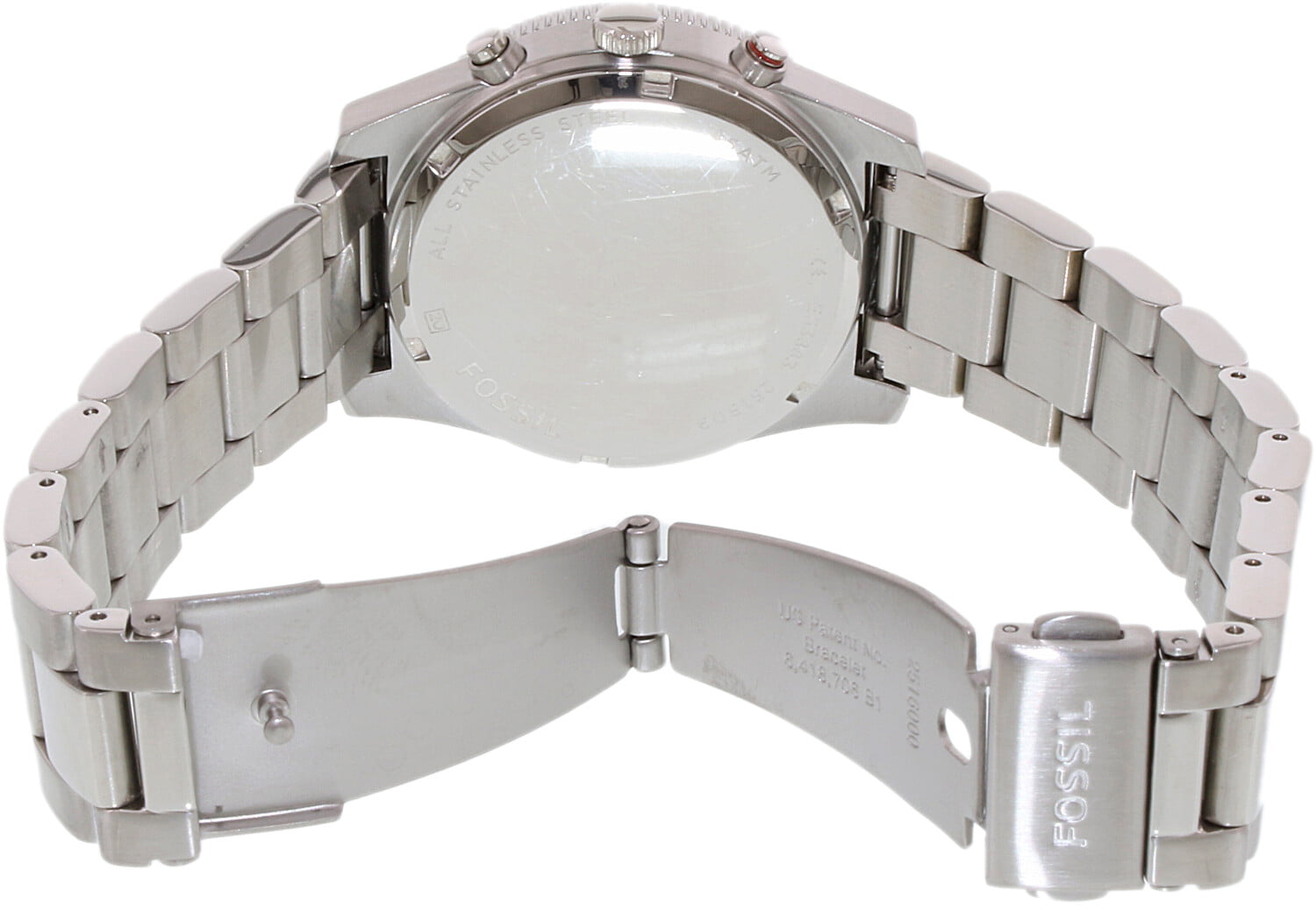 Fossil Boyfriend Multifunction Silver Dial Silver Steel Strap Watch for Women - ES3883