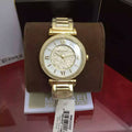 Michael Kors Catlin Mother of Pearl Dial Gold Steel Strap Watch for Women - MK3332