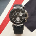 Tissot T Race Chronograph Anthracite Black Dial Black Rubber Strap Watch For Men - T115.417.27.061.00