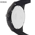 Guess Odyssey Quartz Black Dial Black Leather Strap Watch For Men - W1108G5