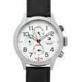 Tommy Hilfiger Trent Multifunction White Dial Black Leather Strap Watch for Men - 1791138