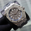 Audemars Piguet Royal Oak Offshore Diver Grey Dial Grey Rubber Strap Watch for Men - 15720ST.OO.A009CA.01