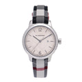 Burberry Classic Silver Dial Horseberry Black Leather Strap Watch for Women - BU10103