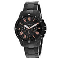 Fossil Grant Sport Chronograph Black Dial Black Steel Strap Watch for Men - FS5374