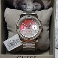 Guess Confetti Diamonds Silver Dial Silver Steel Strap Watch for Women - W0774L7