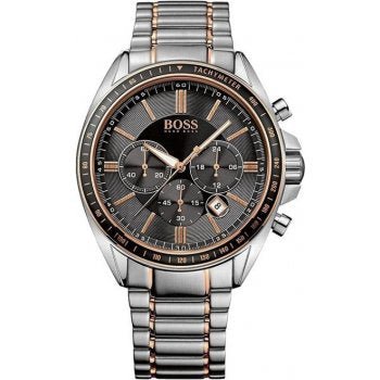 Hugo Boss Driver Sport Grey Dial Grey Steel Strap Watch for Men - 1513094