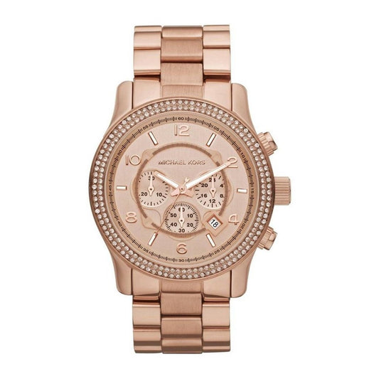 Michael Kors Dylan Rose Gold Dial Rose Gold Steel Strap Watch for Women - MK5576