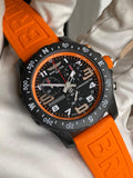 Breitling Endurance Pro Black Dial Orange Rubber Strap Watch for Men - X82310A51B1S1