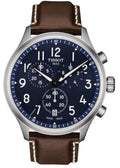 Tissot Chrono XL Vintage Blue Dial Brown Leather Strap Watch For Men - T116.617.16.042.00