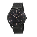 Calvin Klein Minimal Black Dial Black Mesh Bracelet Watch for Men - K3M21421