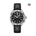 Tag Heuer Formula 1 Alarm Quartz Black Dial Black Rubber Strap Watch for Men -  WAZ111A.FT8023