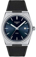 Tissot PRX Quartz Blue Dial Black Rubber Strap Watch For Men - T137.410.17.041.00