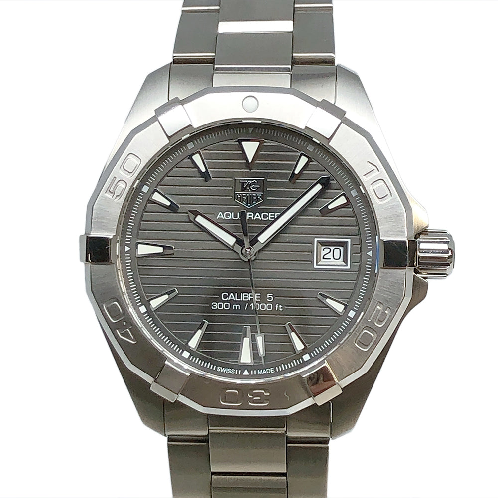 Tag Heuer Aquaracer Automatic 41mm Anthracite Dial Silver Steel Strap Watch for Men - WAY2113.BA0928