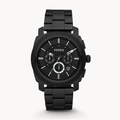 Fossil Machine Chronograph Black Dial Black Steel Strap Watch for Men - FS4552