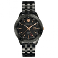 Versace Univers Quartz Black Dial Black Steel Strap Watch for Men - VEBK00618