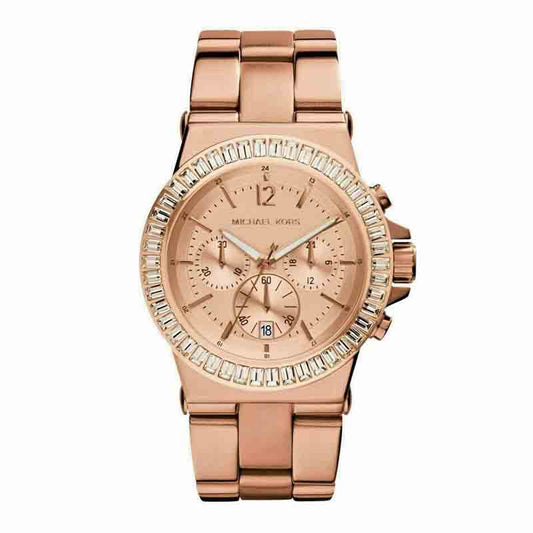 Michael Kors Dylan Rose Gold Dial Rose Gold Steel Strap Watch for Women - MK5412