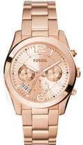 Fossil Boyfriend Multifunction Rose Gold Dial Rose Gold Steel Strap Watch for Women - ES3885