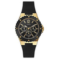 Guess Overdrive Black Dial Black Rubber Strap Watch for Women - W0149L4