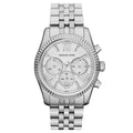 Michael Kors Lexington Silver Dial Silver Steel Strap Watch for Women - MK5555