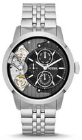 Fossil Townsman Multifunction Black Dial Silver Steel Strap Watch for Men - ME1135