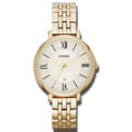 Fossil Jacqueline White Dial Gold Steel Strap Watch for Women - ES3434