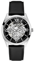 Guess Tailor Multifunction Black Dial Black Leather Strap Watch for Men - GW0389G1