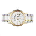 Burberry The City White Dial Two Tone Steel Strap Watch for Men - BU9751