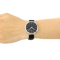 Calvin Klein Even Black Dial Black Leather Strap Watch for Women - K7B231C1