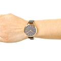 Calvin Klein Even Grey Dial Brown Leather Strap Watch for Women - K7B236G3