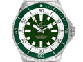 Breitling Superocean Automatic 44mm Navy Green Dial Green Rubber Strap Watch for Men - A17376A31L1A1