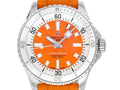 Breitling Superocean Automatic 36 Orange Dial Orange Rubber Strap Watch for Men - A17377211O1S1