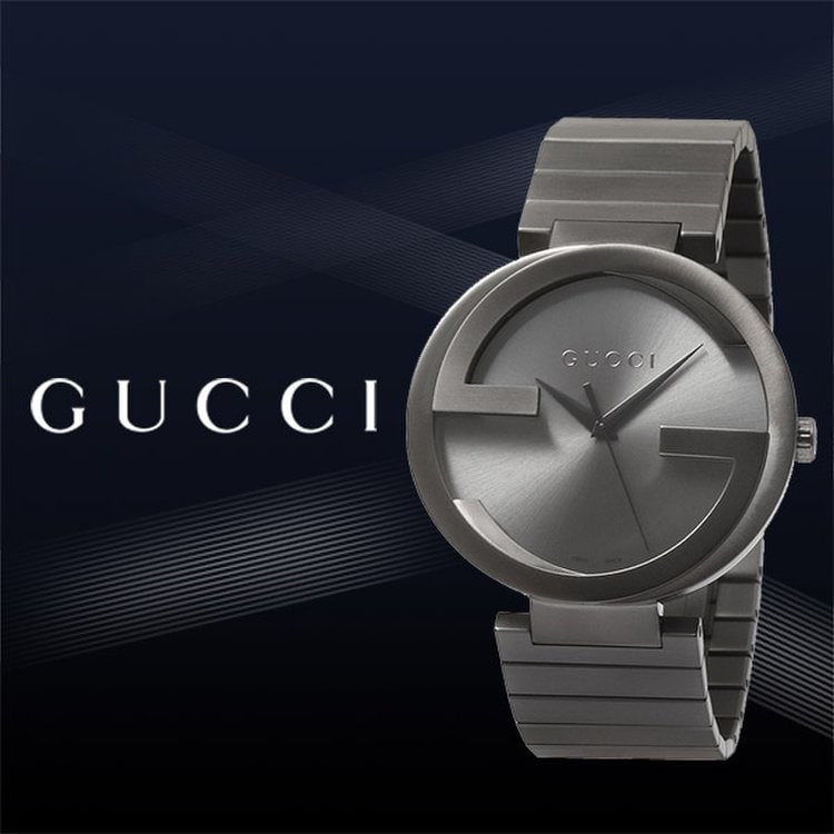 Gucci G Interlocking Quartz Grey Dial Grey Steel Strap Watch For Men - YA133210