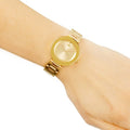 Movado Bold Gold Dial Gold Steel Strap Watch For Women - 3600382